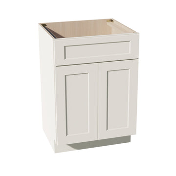 DI-VSB2421: Dallas Ivory Shaker 24"W x 34-1/2"H x 21"D 2 Doors & 1 False Drawer Vanity Sink Base Cabinets