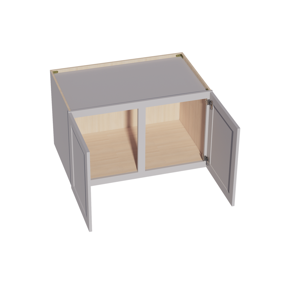 HA-W392424: Ash Gray Shaker 39"W x 24"H x 24"D 2 Doors & 1 Shelf Standard Bridge Wall Cabinet