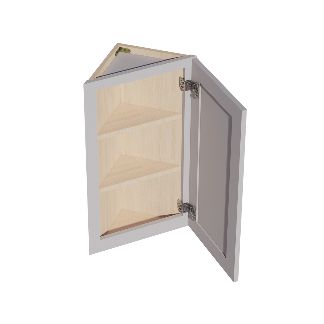 HA-WAE1230: Ash Gray Shaker 12"W x 30"H x 12"D 1 Door & 2 Shelves Wall Angle End Cabinet