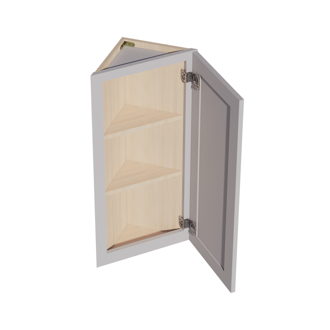 HA-WAE1236: Ash Gray Shaker 12"W x 36"H x 12"D 1 Door & 2 Shelves Wall Angle End Cabinet
