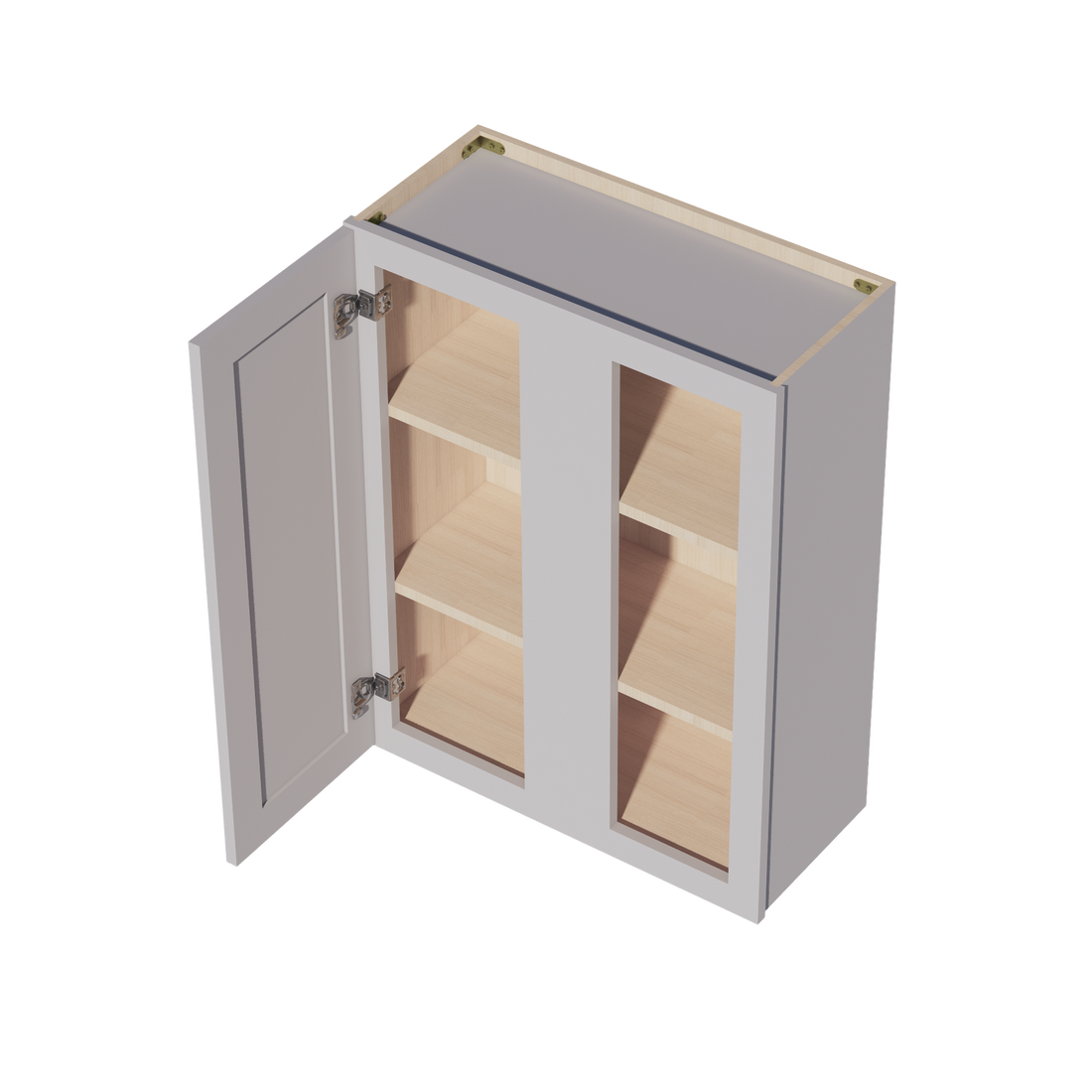 HA-WBC2736: Ash Gray Shaker 27"W x 36"H 1 Door & 2 Shelves Wall Blind Corner Cabinets