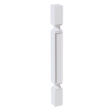 SF-SP336: Frost White Slim Shaker 03"W x 36"H x 03"D Square Roman Pillar