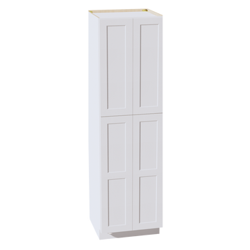 HF-TP2484: Frost White Shaker 24"W x 84"H x 24"D 5 Door & 5 Shelves Tall Shelf Pantry Cabinets