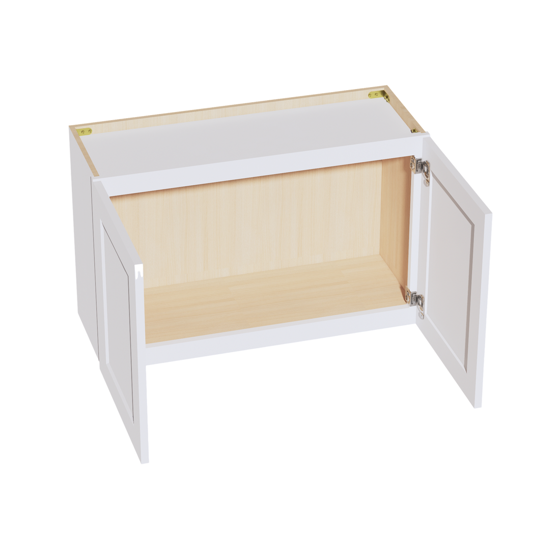 HF-W3321: Frost White Shaker 33"W x 21"H 2 Doors Standard Wall Bridge Cabinet