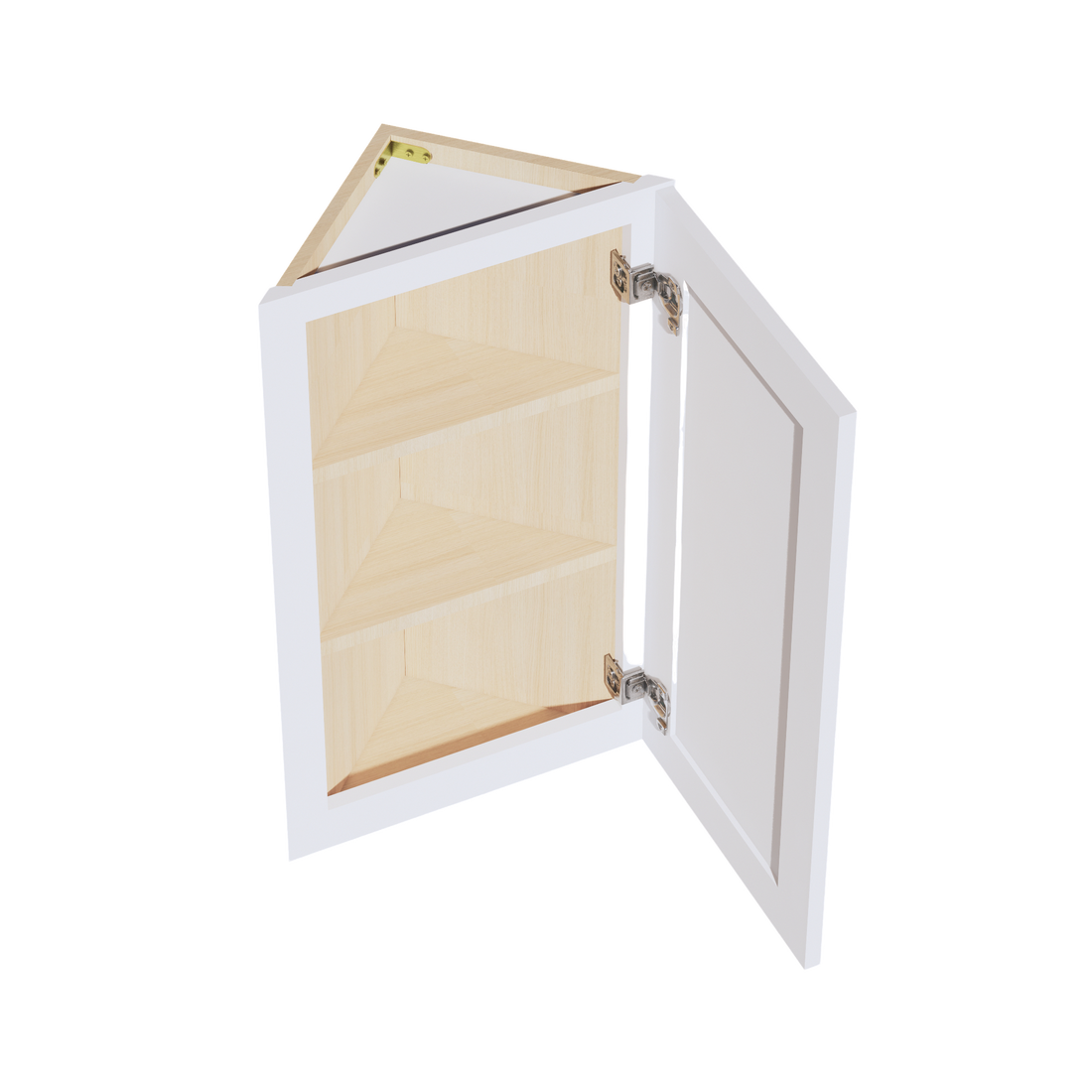 HF-WAE1230: Frost White Shaker 12"W x 30"H x 12"D 1 Door & 2 Shelves Wall Angle End Cabinet