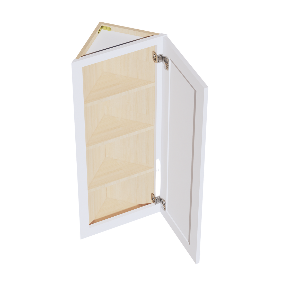 HF-WAE1242: Frost White Shaker 12"W x 42"H x 12"D 1 Door & 3 Shelves Wall Angle End Cabinet