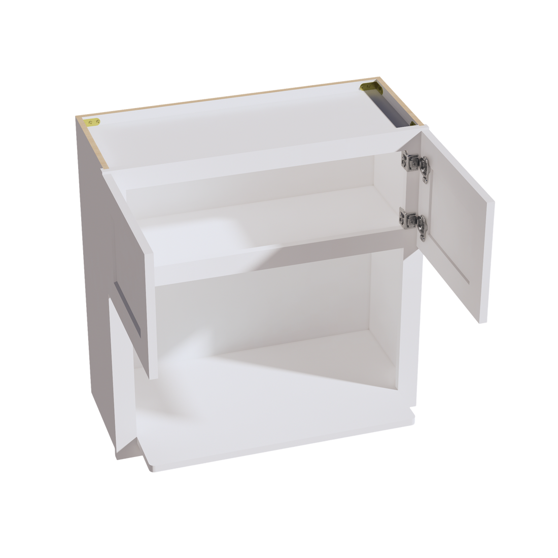 HF-WM3030: Frost White Shaker 30"W x 30"H 2 Doors Wall Built-in Microwave Cabinets