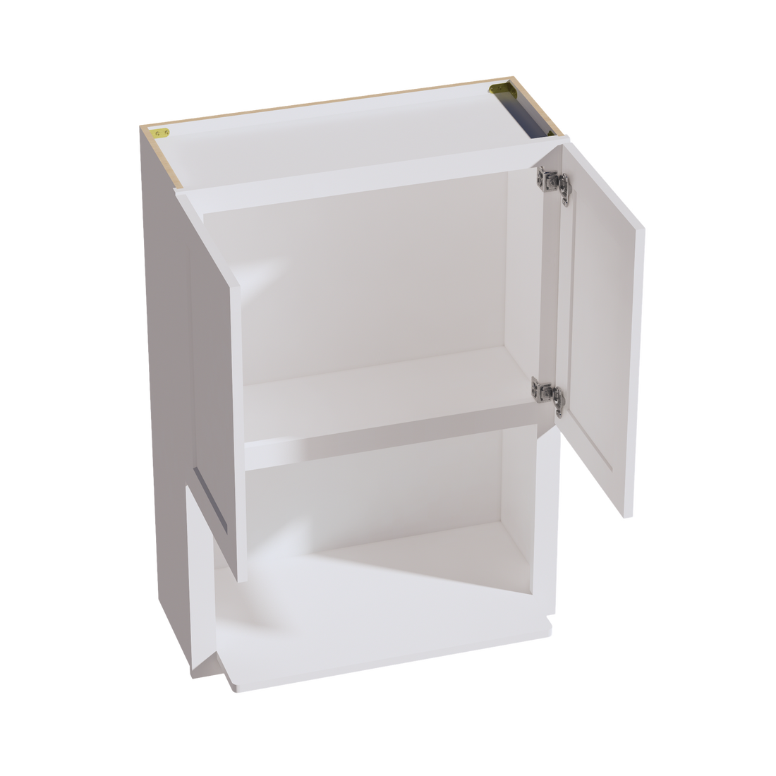 HF-WM3042: Frost White Shaker 30"W x 42"H 2 Door & 1 Shelf Wall Built-in Microwave Cabinets