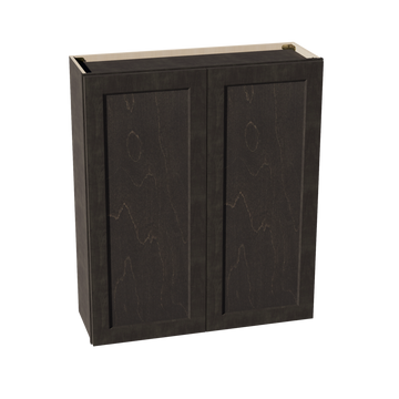 HG-W3642: Dark Gray Shaker 36"W x 42"H 2 Doors & 3 Shelves Standard Wall Cabinet