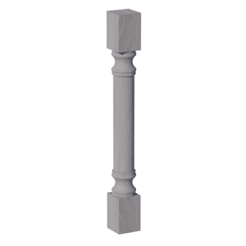 HLG-RP436: Light Gray Shaker 04"W x 36"H x 04"D Round Roman Pillar