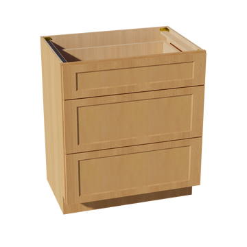 HT-VDB3021: Timber Wood Shaker 30"W x 34-1/2"H x 21"D 3 Drawers Vanity Base Cabinets