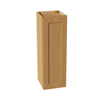 HT-W1236: Timber Wood Shaker 12"W x 36"H 1 Door & 2 Shelves Standard Wall Cabinet