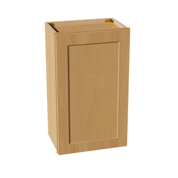 HT-W1830: Timber Wood Shaker 18"W x 30"H 1 Door & 2 Shelves Standard Wall Cabinet