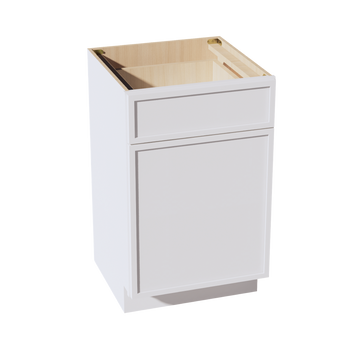 SF-VB2121: Frost White Slim Shaker 21"W x 34-1/2"H x 21"D 1 Door & 1 Drawer Single Door Vanity Base Cabinets