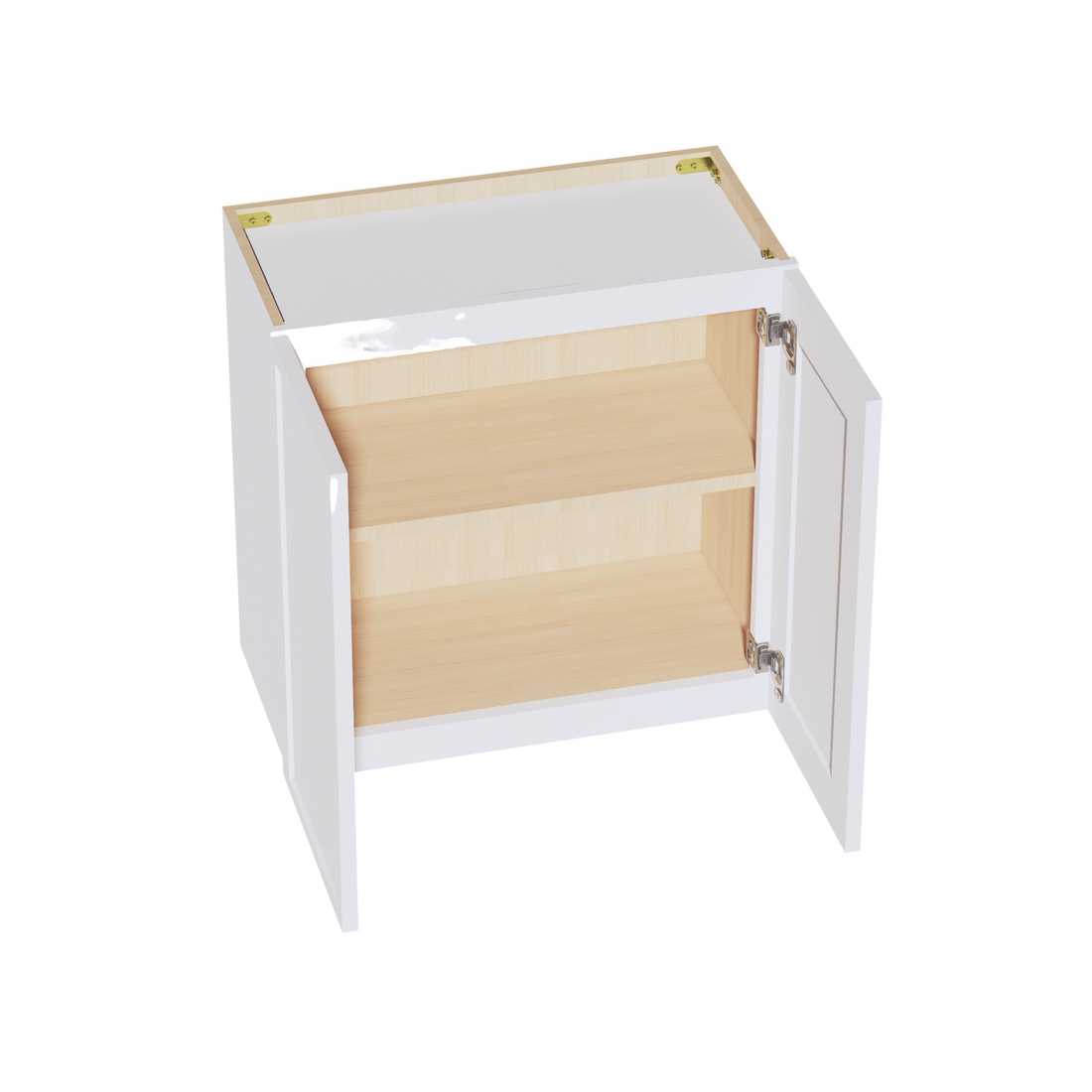 SF-W2424:霜白色超薄摇床 24 英寸宽 x 24 英寸高 2 门标准壁桥柜