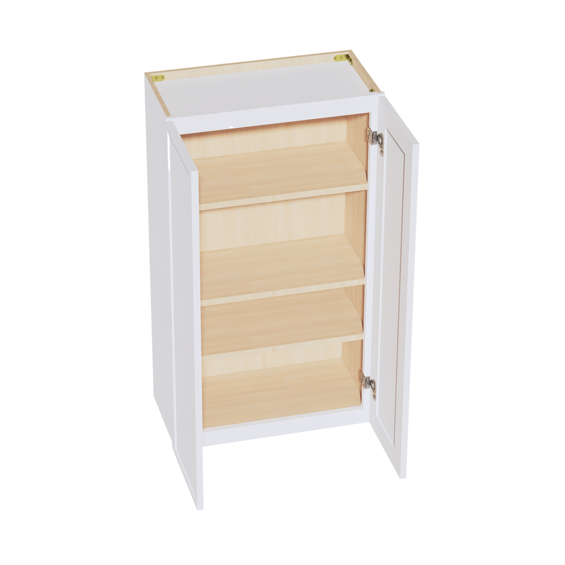 SF-W2442:霜白色超薄摇床,24 英寸宽 x 42 英寸高,2 门 3 层标准壁柜