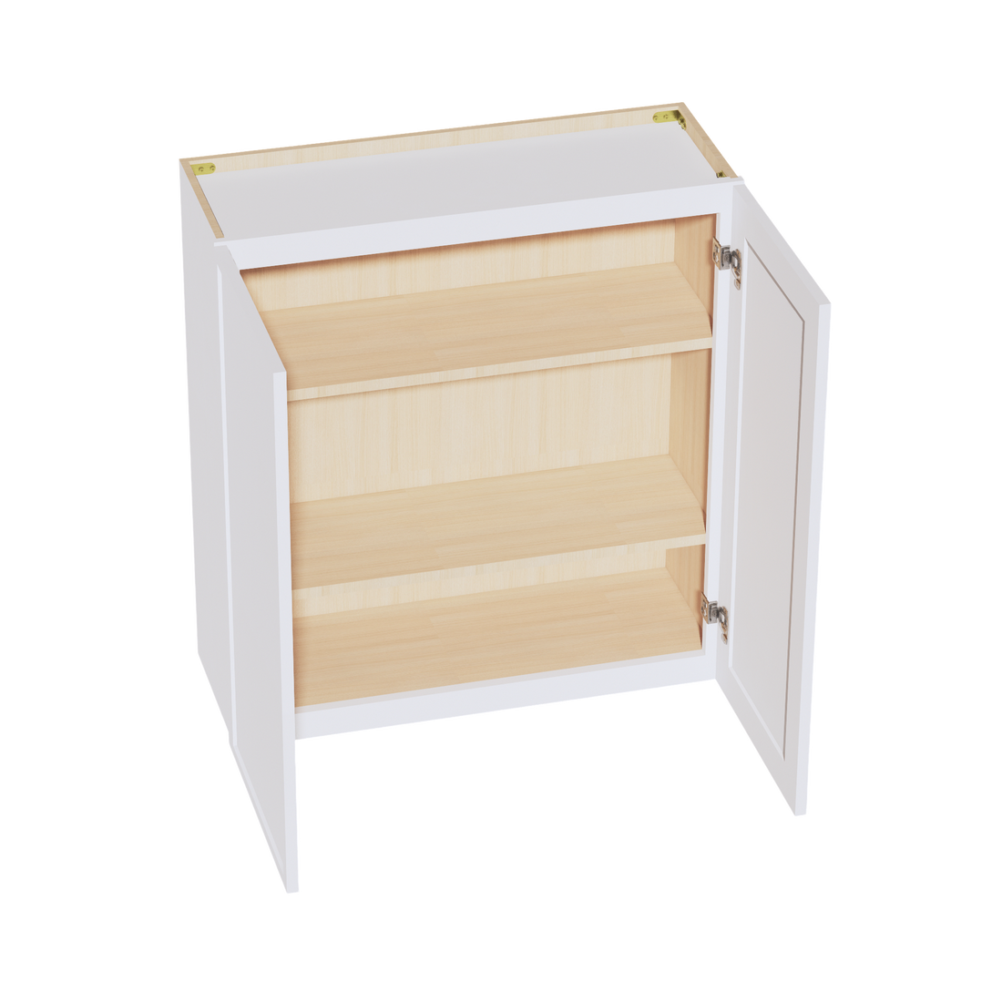 SF-W3336:霜白色纤薄摇床 33 英寸宽 x 36 英寸高 2 门 2 层标准壁柜