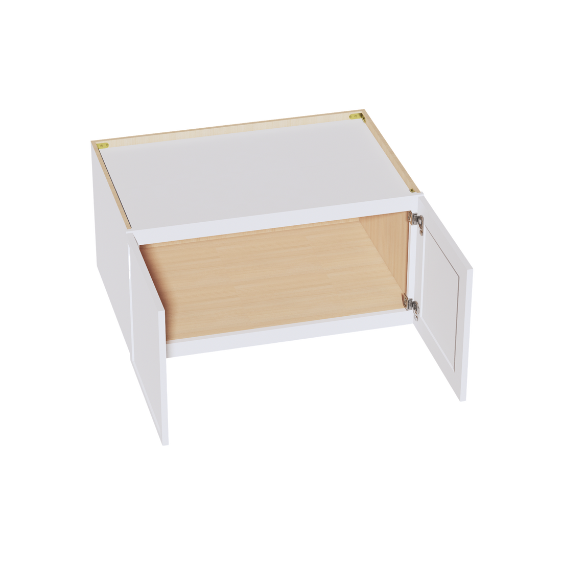 SF-W361824:霜白色超薄摇床 36 英寸宽 x 18 英寸高 x 24 英寸深 2 门标准桥式壁柜