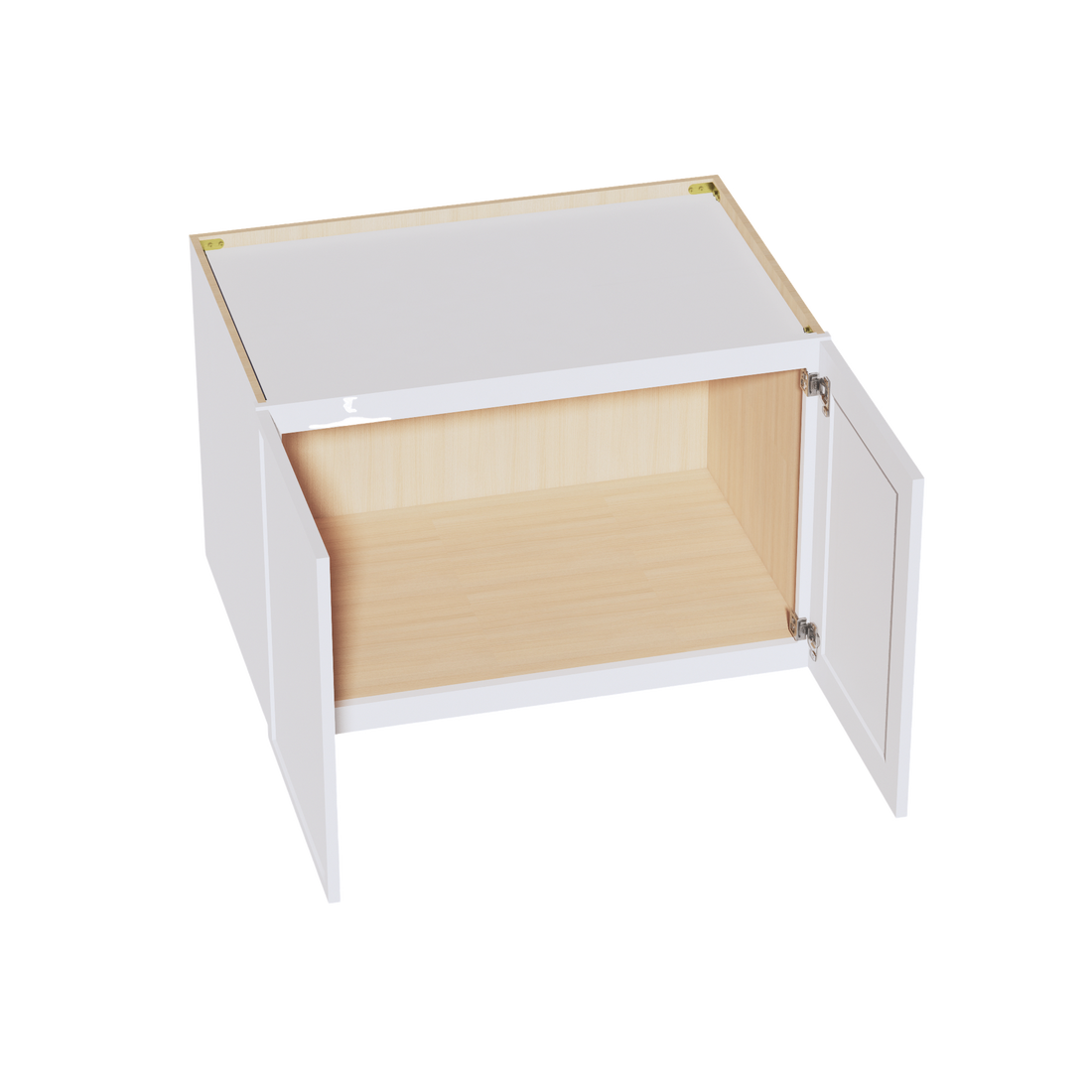 SF-W362424:霜白色纤薄摇床 36 英寸宽 x 24 英寸高 x 24 英寸深 2 门 1 层标准桥式壁柜