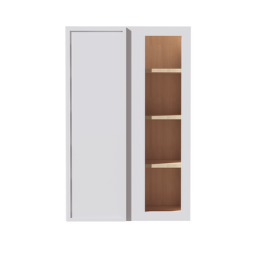 SF-WBC2742: Frost White Slim Shaker 27"W x 42"H 1 Door & 2 Shelves Wall Blind Corner Cabinets