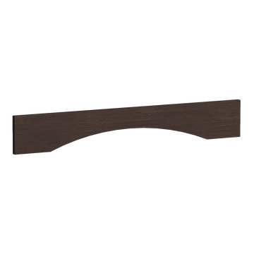 SM-VAR36: Mocha Brown Slim Shaker 36"W x 5-1/2"H x 3/4"D Arched Valance