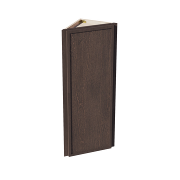 SM-WAE1242: Mocha Brown Slim Shaker 12"W x 42"H x 12"D 1 Door & 3 Shelves Wall Angle End Cabinet