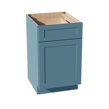 TG-B21: Soft Green Shaker 21" 1 Drawer 1 Door Standard Base Cabinet