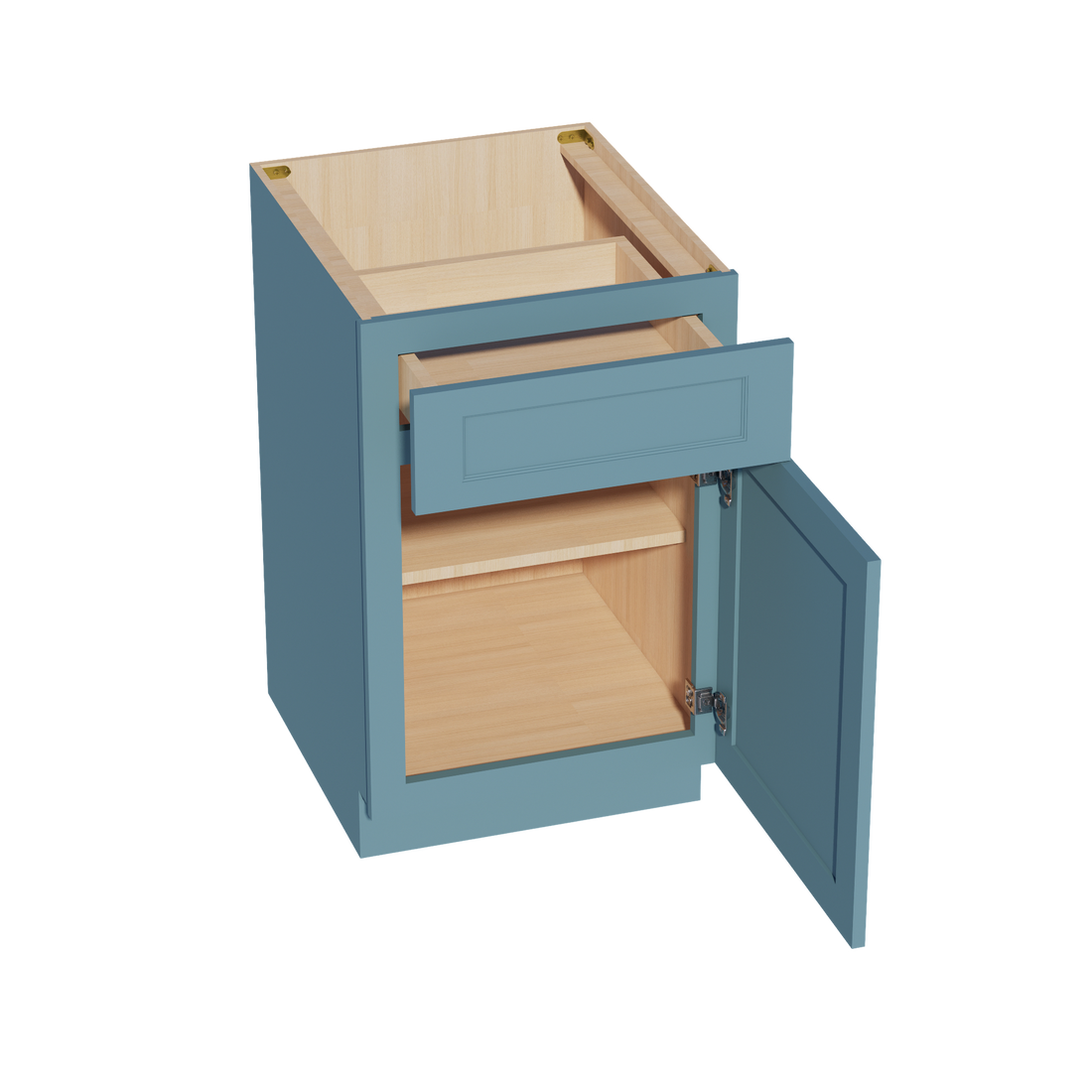 TG-B21: Soft Green Shaker 21" 1 Drawer 1 Door Standard Base Cabinet