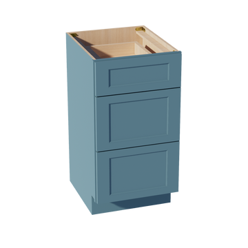 TG-VDB1821: Soft Green Shaker 18"W x 34-1/2"H x 21"D 3 Drawers Vanity Base Cabinets
