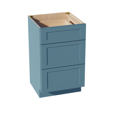 TG-VDB2121: Soft Green Shaker 21"W x 34-1/2"H x 21"D 3 Drawers Vanity Base Cabinets