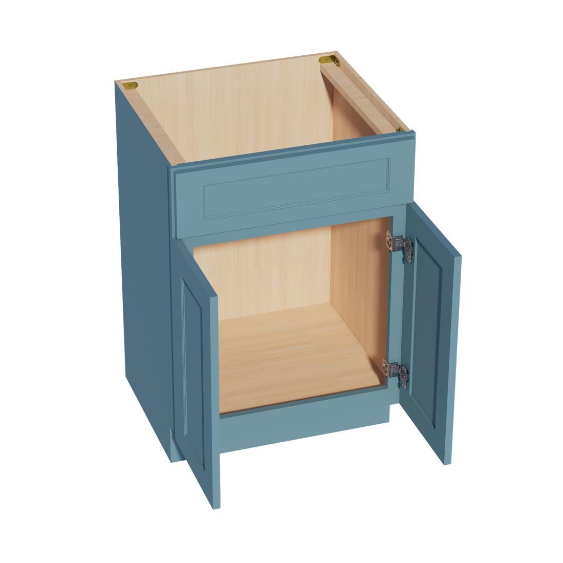 TG-VSB2421: Soft Green Shaker 24"W x 34-1/2"H x 21"D 2 Doors & 1 False Drawer Vanity Sink Base Cabinets