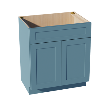 TG-VSB3021: Soft Green Shaker 30"W x 34-1/2"H x 21"D 2 Doors & 1 False Drawer Vanity Sink Base Cabinets