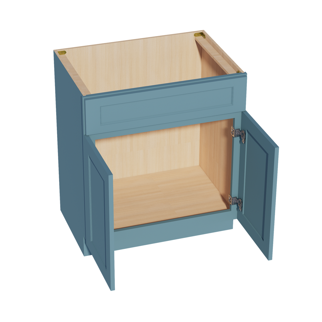 TG-VSB3021: Soft Green Shaker 30"W x 34-1/2"H x 21"D 2 Doors & 1 False Drawer Vanity Sink Base Cabinets