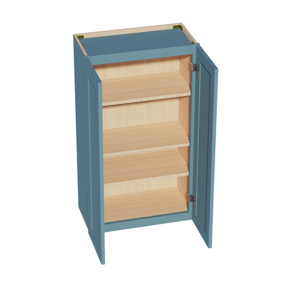 TG-W2442: Soft Green Shaker 24"W x 42"H 2 Doors & 3 Shelves Standard Wall Cabinet