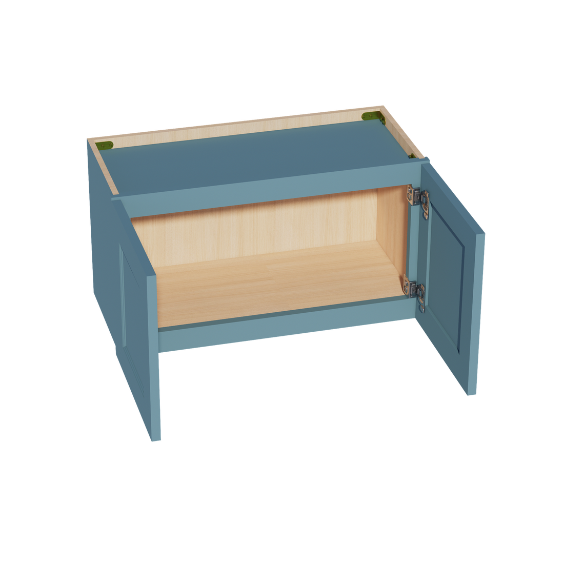 TG-W2715: Soft Green Shaker 27"W x 15"H 2 Doors Standard Wall Bridge Cabinet