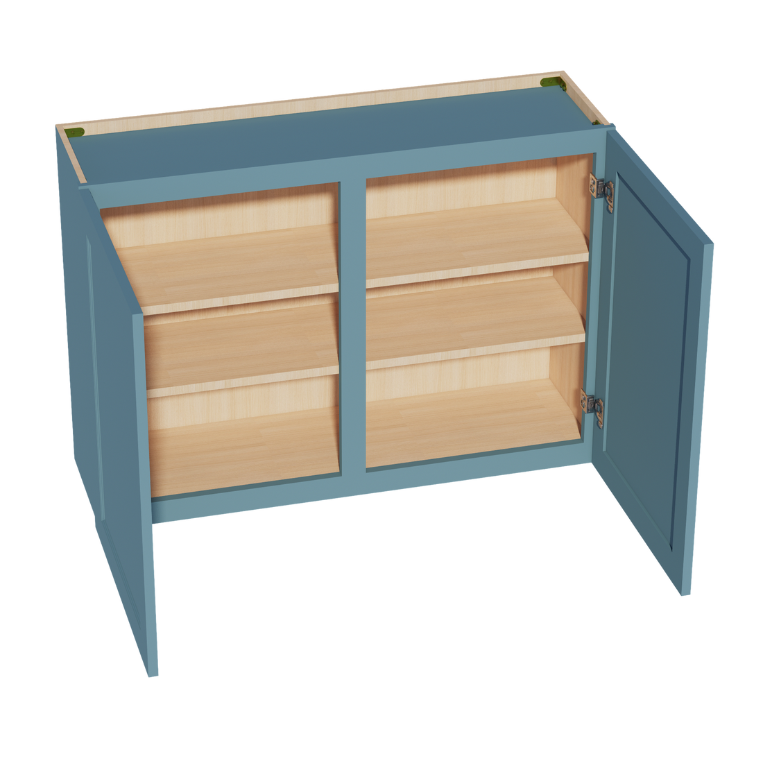 TG-W4230: Soft Green Shaker 42"W x 30"H 2 Doors & 2 Shelves Standard Wall Cabinet