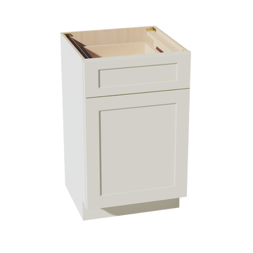TW-VB2121: Creamy White Shaker 21"W x 34-1/2"H x 21"D 1 Door & 1 Drawer Single Door Vanity Base Cabinets