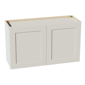TW-W3621: Creamy White Shaker 36"W x 21"H 2 Doors Standard Wall Bridge Cabinet