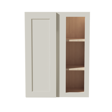 TW-WBC2736: Creamy White Shaker 27"W x 36"H 1 Door & 2 Shelves Wall Blind Corner Cabinets