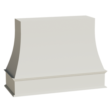 TW-WRH4836: Creamy White Shaker 48"W x 36"H Wood Wall Mounted Range Hoods