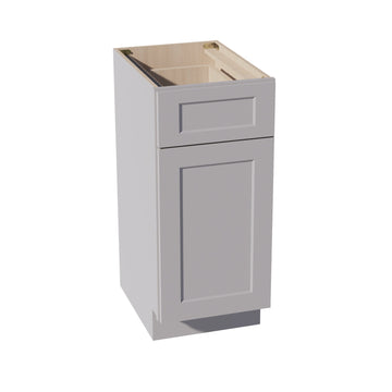 HA-VB1521: Ash Gray Shaker 15"W x 34-1/2"H x 21"D 1 Door & 1 Drawer Single Door Vanity Base Cabinets