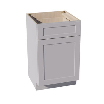 HA-VB2121: Ash Gray Shaker 21"W x 34-1/2"H x 21"D 1 Door & 1 Drawer Single Door Vanity Base Cabinets