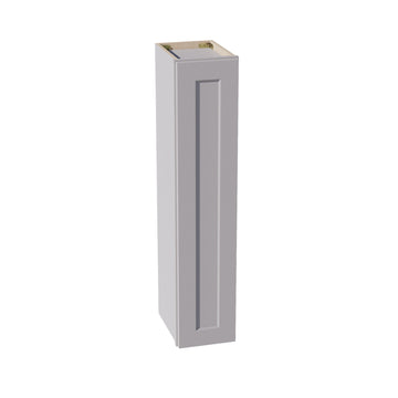 HA-W0942: Ash Gray Shaker 09"W x 42"H 1 Door & 3 Shelves Standard Wall Cabinet