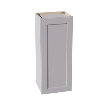 HA-W1536: Ash Gray Shaker 15"W x 36"H 1 Door & 2 Shelves Standard Wall Cabinet