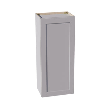 HA-W1842: Ash Gray Shaker 18"W x 42"H 1 Door & 3 Shelves Standard Wall Cabinet