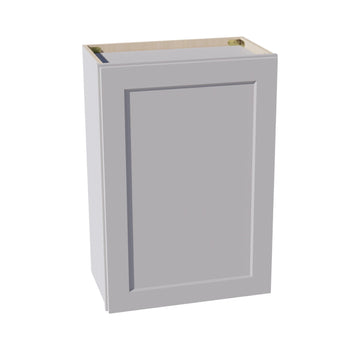 HA-W2130: Ash Gray Shaker 21"W x 30"H 1 Door & 2 Shelves Standard Wall Cabinet