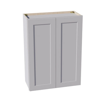 HA-W2736: Ash Gray Shaker 27"W x 36"H 2 Doors & 2 Shelves Standard Wall Cabinet