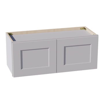 HA-W3012: Ash Gray Shaker 30"W x 12"H 2 Doors Standard Wall Bridge Cabinet