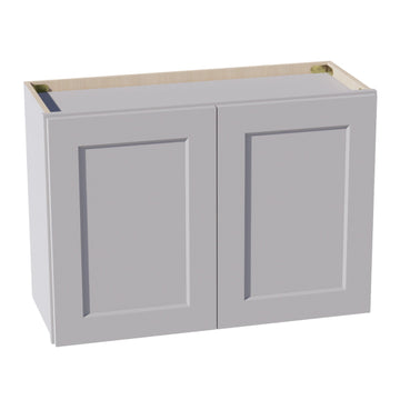HA-W3021: Ash Gray Shaker 30"W x 21"H 2 Doors Standard Wall Bridge Cabinet