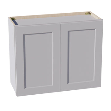 HA-W3024: Ash Gray Shaker 30"W x 24"H 2 Doors Standard Wall Bridge Cabinet